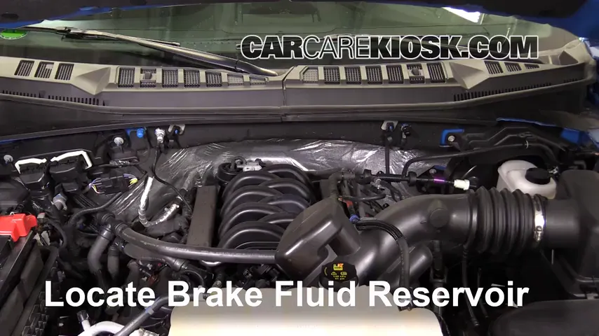 2016 Ford F-150 XLT 5.0L V8 FlexFuel Crew Cab Pickup Brake Fluid Check Fluid Level